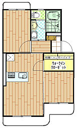 マンションヒカリ2 1LDKの間取図画像