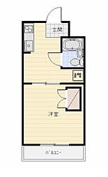 マンションサンフラワー1 1DKの間取図画像