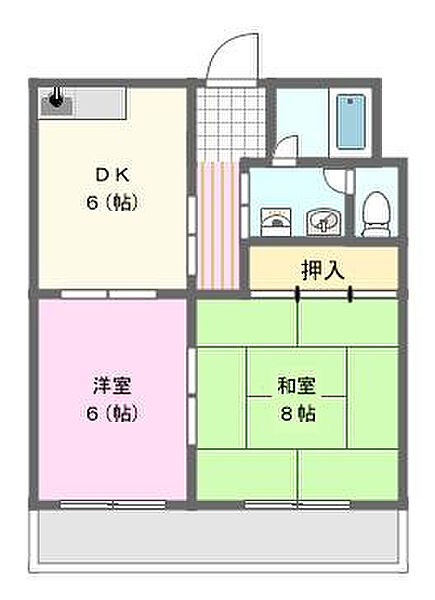 ヒルトップ和合II 403｜静岡県浜松市中央区和合町(賃貸マンション2DK・4階・42.30㎡)の写真 その2