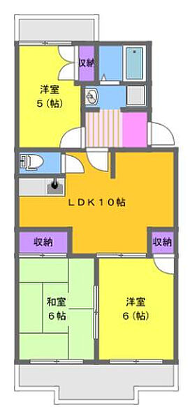 メゾンはまなす 202｜静岡県浜松市中央区曳馬５丁目(賃貸マンション3LDK・2階・59.50㎡)の写真 その2