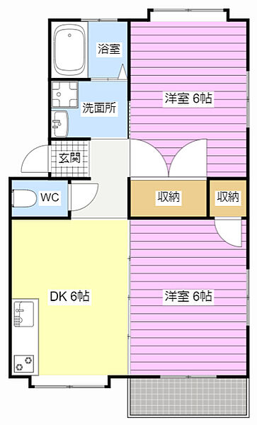 ブランシェ曳馬 202｜静岡県浜松市中央区曳馬４丁目(賃貸アパート2DK・2階・42.06㎡)の写真 その2