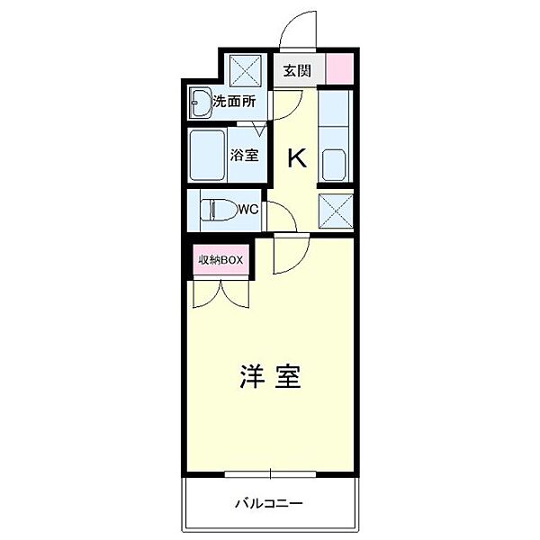 プロムナードI 406｜静岡県浜松市中央区細島町(賃貸マンション1K・4階・25.92㎡)の写真 その2