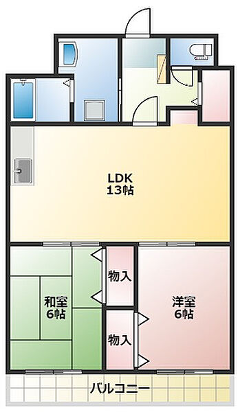 プレジールメゾン 303｜静岡県浜松市中央区茄子町(賃貸マンション2LDK・3階・61.25㎡)の写真 その2