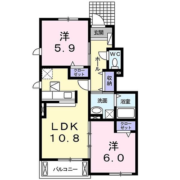 ソレイユI 103｜静岡県浜松市中央区和合北４丁目(賃貸アパート2LDK・1階・53.81㎡)の写真 その2
