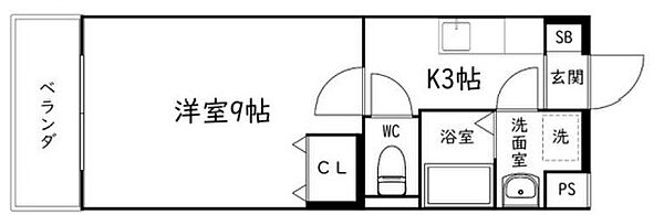 オーシャンブルー 202｜静岡県浜松市中央区萩丘２丁目(賃貸マンション1K・2階・25.92㎡)の写真 その2