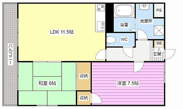 ヴィーブルオガイ 301｜静岡県浜松市中央区曳馬３丁目(賃貸マンション2LDK・3階・56.07㎡)の写真 その2