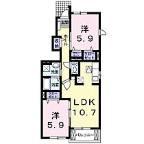 メゾンクレールII 101 ｜ 静岡県浜松市中央区葵西４丁目（賃貸アパート2LDK・1階・55.42㎡） その2