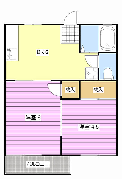 コーポニュータウン 207｜静岡県浜松市浜名区内野台３丁目(賃貸アパート2DK・2階・34.71㎡)の写真 その1