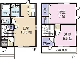 オリエント 102 ｜ 静岡県浜松市中央区西山町（賃貸タウンハウス2LDK・1階・63.36㎡） その2