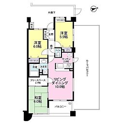 セルカディア鎌ケ谷大仏 3LDKの間取図画像