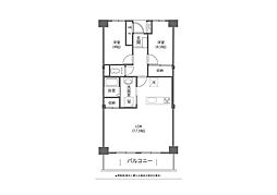 ファミール南常盤平 2LDKの間取図画像
