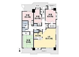 朝日パリオ北千住 4LDKの間取図画像