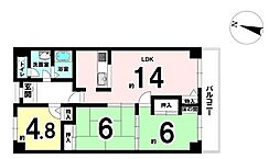 サニータウン羽倉崎駅前弐番街 3LDKの間取り