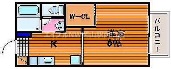 ネストII ｜岡山県岡山市北区宿(賃貸アパート1K・1階・24.50㎡)の写真 その2