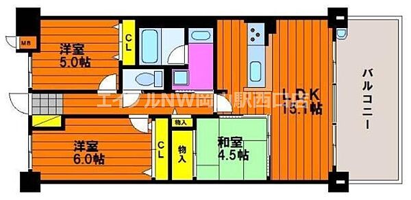 アルファスマート高柳 ｜岡山県岡山市北区高柳東町(賃貸マンション3LDK・7階・73.06㎡)の写真 その2