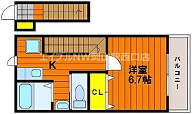 Ｃａｓｓｉｎｉ　南棟  ｜ 岡山県岡山市北区田益（賃貸アパート1K・2階・31.34㎡） その2