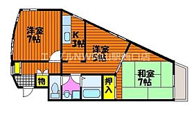 ウッディハイツ  ｜ 岡山県岡山市北区津島西坂1丁目（賃貸マンション2LDK・2階・50.00㎡） その2