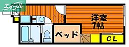 レオパレスセフティ半田 1Kの間取図画像