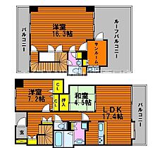 フォーラムシティ岡山  ｜ 岡山県岡山市北区駅元町（賃貸マンション3LDK・20階・117.66㎡） その2