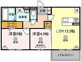 プラトー　B棟  ｜ 岡山県岡山市北区高柳西町（賃貸アパート2LDK・3階・55.03㎡） その2