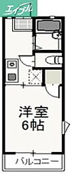 ドミール小川 1Kの間取図画像