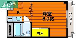 ホワイトメゾン学南1 ワンルームの間取図画像