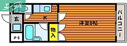 フィオーレ・K2 1Kの間取図画像