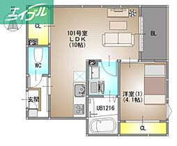 間取図画像 1LDK