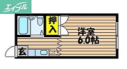 YOUCORPO 1Kの間取図画像