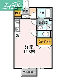 サニーハウス横井A ワンルームの間取図画像