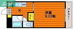 プロミネンツ 1Kの間取図画像