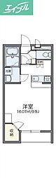 レオパレスパル北方2 1Kの間取図画像