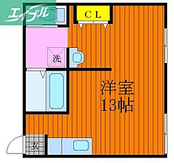 オリオンコーポ 1Kの間取図画像