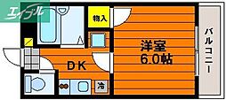 メゾン・ド・ベル・プレ2号館 1Kの間取図画像