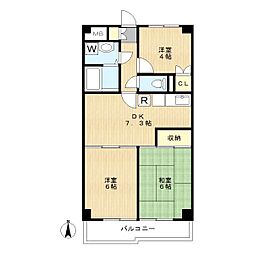 コウヤビル 3DKの間取図画像