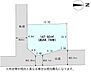 区画図：東南角地・147.93m2（約44.74坪）建築条件なし売地