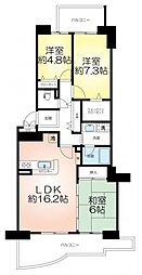 エクセルシティ西神中央 3LDKの間取図画像