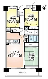 フローレ西神南 3LDKの間取図画像