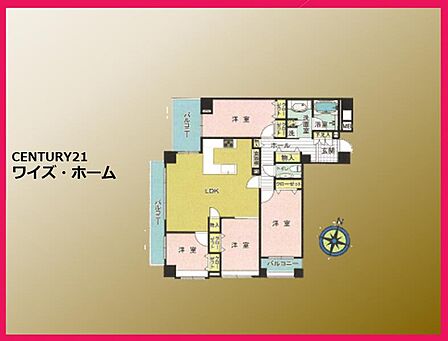 【間取り図】　4LDK