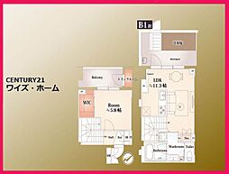 D'クラディア西荻窪 1LDKの間取図画像