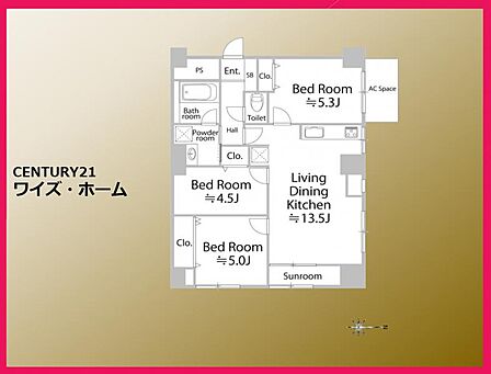 【間取り図】3LDK