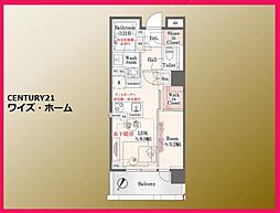 ヴィークコート代々木参宮橋 1LDKの間取図画像