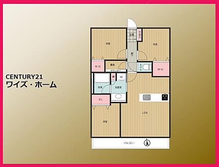 【間取り図】 3LDK
