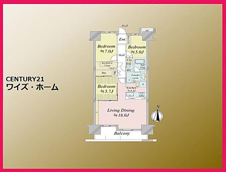 【間取り図】 3LDK