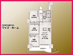 グランヴィル目白 3LDKの間取図画像