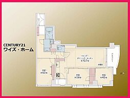 レジェンド高田馬場ドゥエ 3LDKの間取図画像