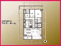 サンサーラ東山 2LDKの間取図画像