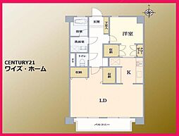 都立大パレス 1LDKの間取図画像