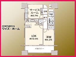 レーベンリヴァーレイオザ東京 1SLDKの間取図画像