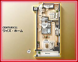 日本橋室町デュープレックスポーション 1LDKの間取図画像